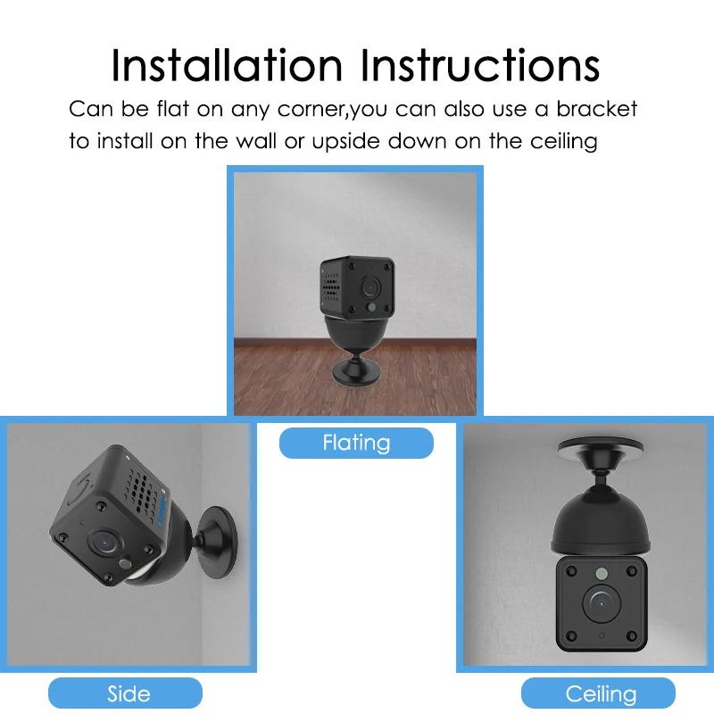 Kervay MINI 1080P wifi ip камера ночного видения приложение удаленный видеорегистратор