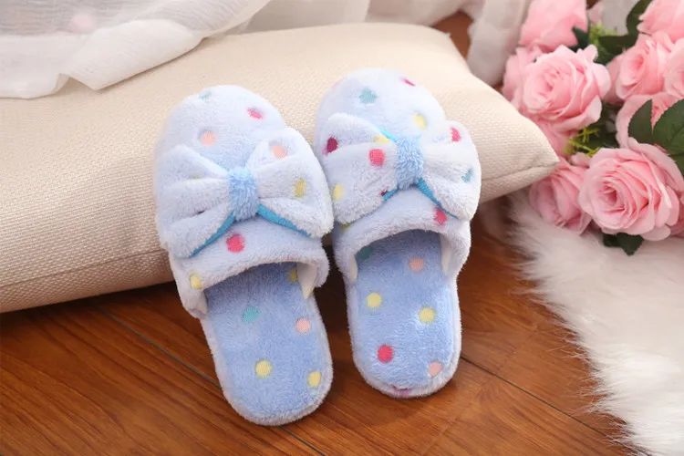 Новинка 2019 детская обувь Kawaii пушистые домашние тапочки для девочек плюшевые