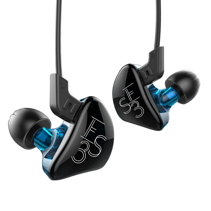 Новый KZ es3 1dd + 1ba Гибридный в ухо наушники HiFi DJ monito Бег Спорт Наушники Earplug