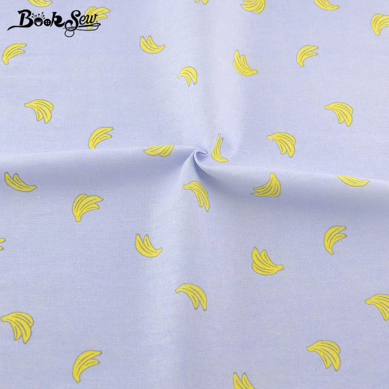 Booksew Banana Pattern Home Textile Cotton Linen Fabric Sewing Material Tissu Tablecloth Pillow Bag Curtain Cushion Zakka CM|cotton linen