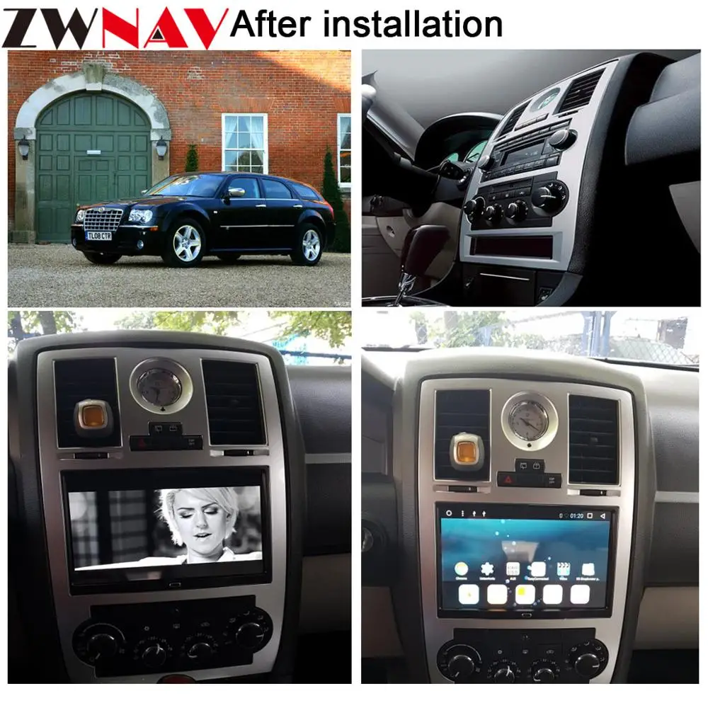 Ips Android 8,1 Автомобильный DVD стерео плеер gps ГЛОНАСС навигация Мультимедиа для Chrysler 300C Jeep Dodge 2004-2008 Авто Радио Аудио