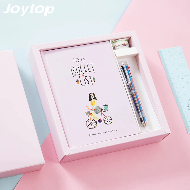 JOYTOP ведро 100 список filofax Тетрадь многоцветный Шариковая ручка васи ленты