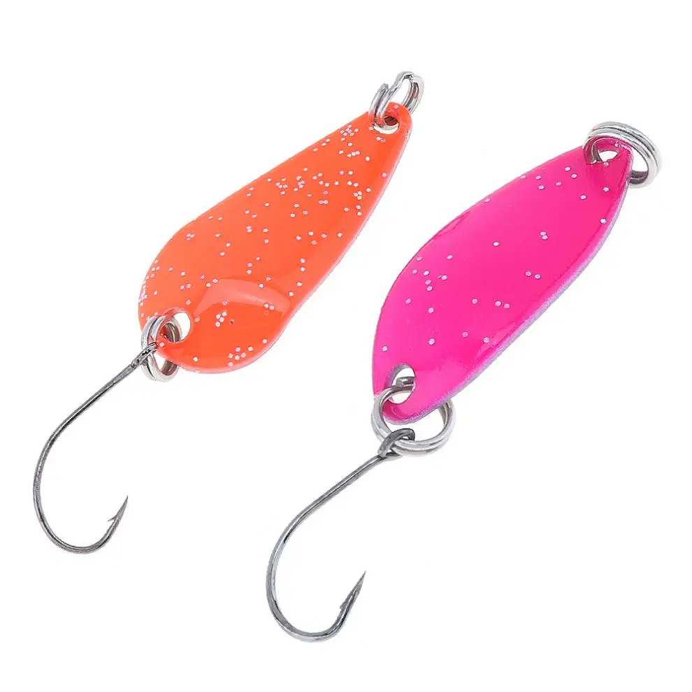 

12pcs Colorful Metal Spoon Fishing Lure Spinner Bait Hard Sequins Fishing Tackle Box for Trout Bass