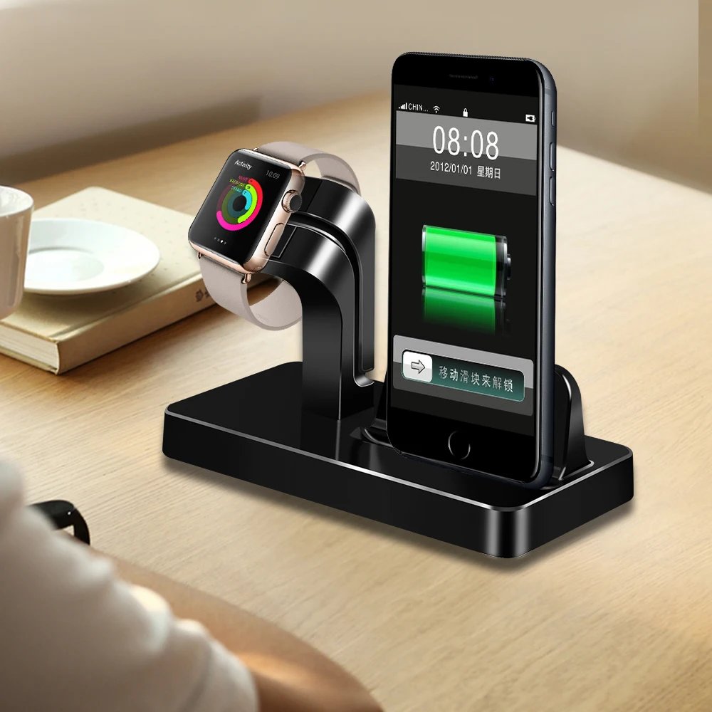 Док станция для зарядного устройства Apple Watch настольная подставка телефона iPhone X 8