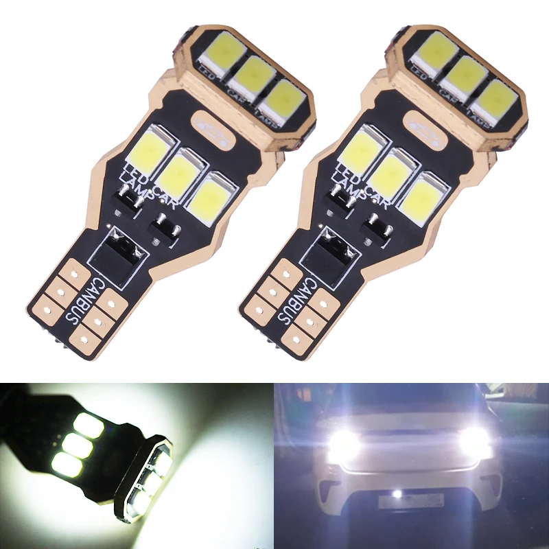Светодиодные лампы T15 W16W 5630 9SMD Canbus 2 шт. внутреннее освещение боковые габаритные