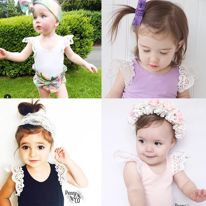 

Summer Baby Girl Clothes 0-4Y Children Lace Sleeve Cotton Shirts Girls T-shirt