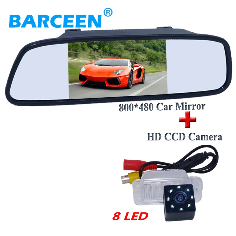 Зеркало для парковки автомобиля 5 дюймов водонепроницаемая IP-камера 69k 8