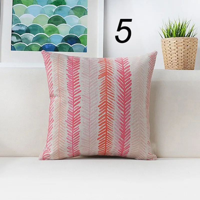 Animal Style Flamingo Cushion Cover Feather Drawing Geometry Cotton Linen Throw Pillow Case Birds Covers Couple Gifts | Дом и сад