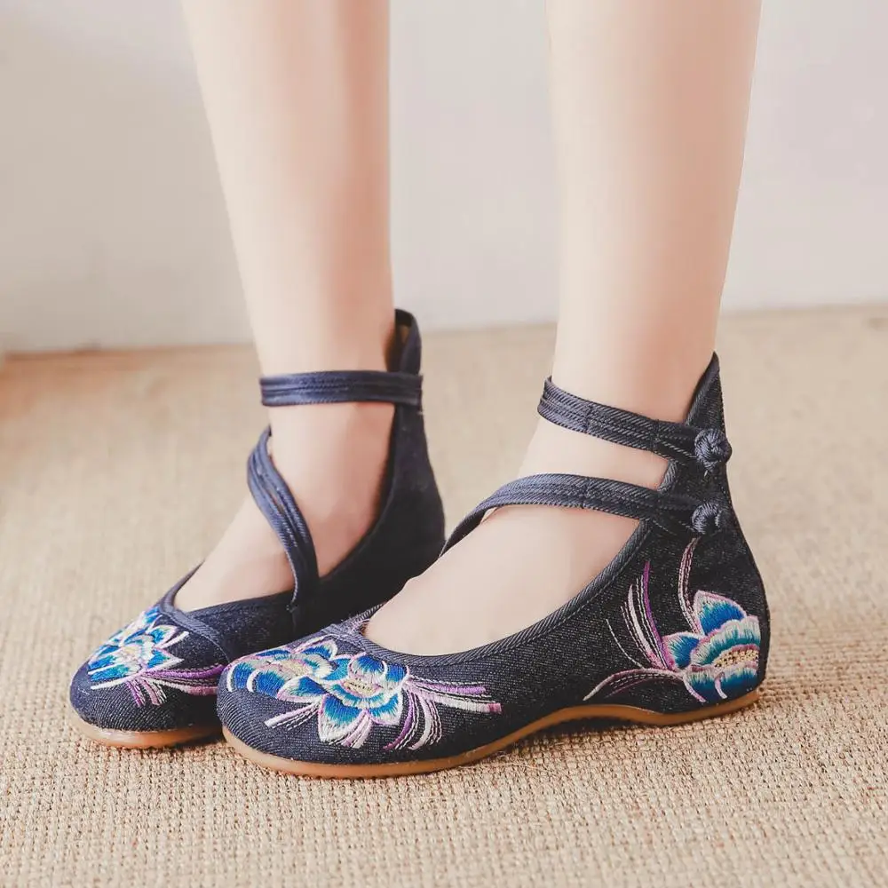 Spring and Autumn Women's Chinese Wedge Cotton Shoes Tendons Single Casual Dance plue size 43 | Обувь
