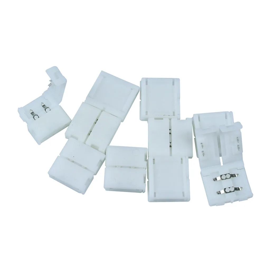 8 мм 2 контактный Одноцветный разъем для светодиодной ленты 3528 3014 2835 Светодиодная