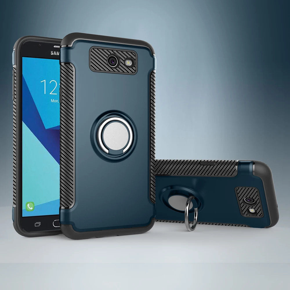 Для samsung Galaxy J7 на заднюю панель J727 Чехлы J7 Sky Pro V палец кольцо противоударный чехол для Galaxy Halo шириной 2, автомобильный держатель, подставка, полное покрытие