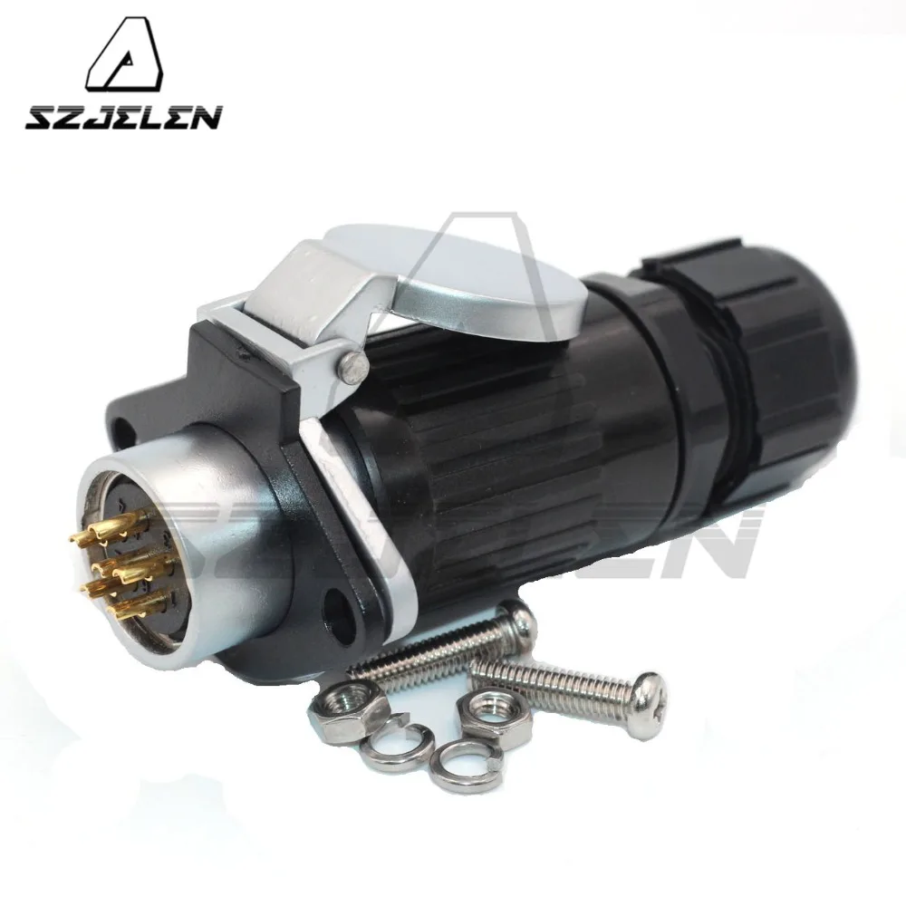 SZJELEN HP20 series 6 pin waterproof panel mount Aviation plug cable connectors Rated 15A | Обустройство дома