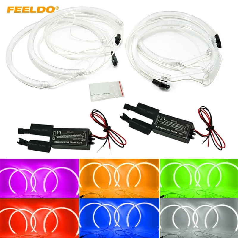 

FEELDO 1Set Car Headlight CCFL Angel Eyes Light Halo Rings Kits Light For BMW X5(E53) DRL 6-Color Optional #FD-3899