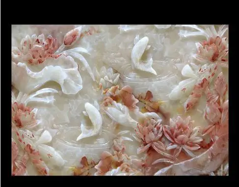 Пользовательские фото обои 3d настенные фрески высокого качества нефритовые