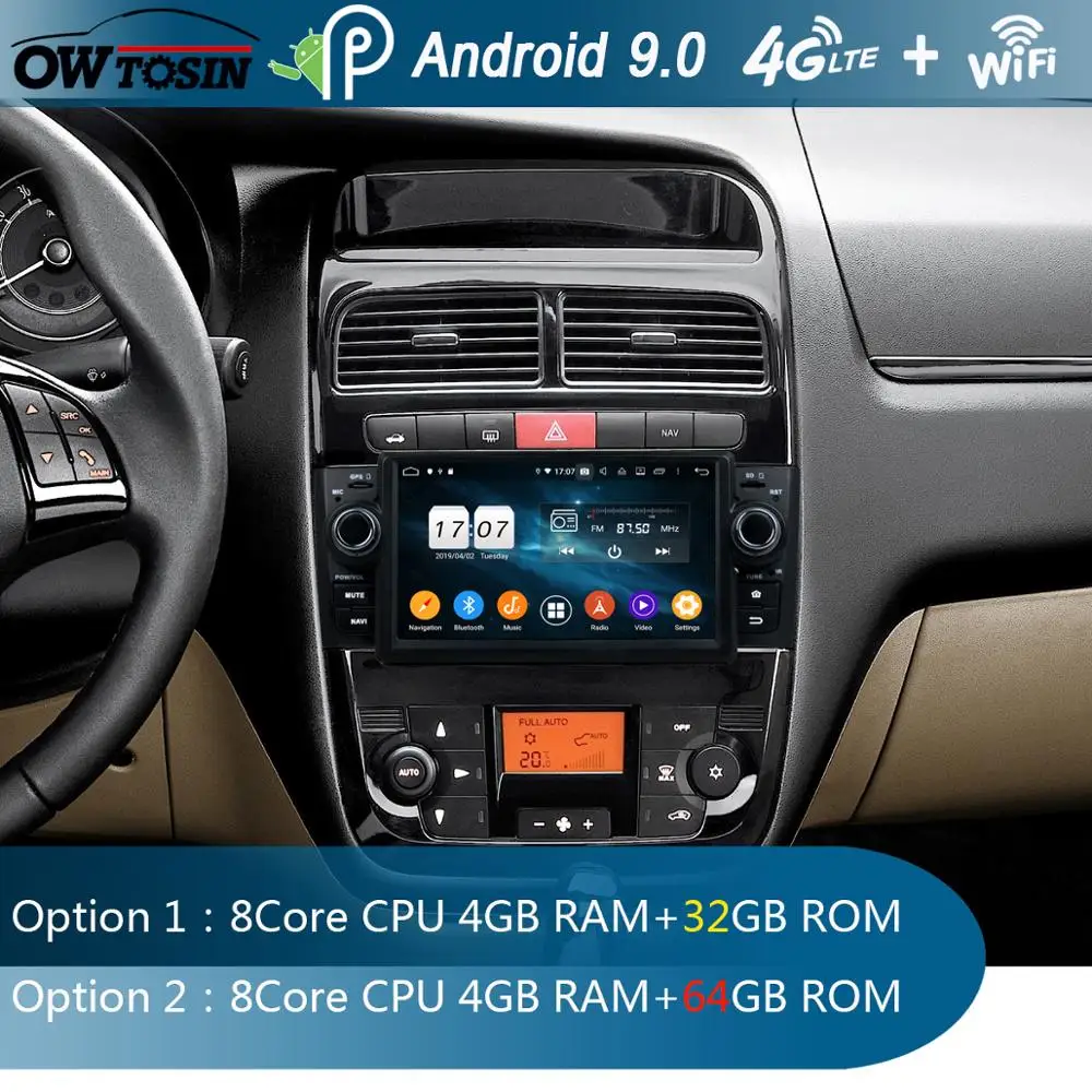 " ips 8 Core 4G Оперативная память+ 64G Встроенная память Android 9,0 автомобиль dvd-радио GPS для Fiat Linea 2007 2008 2009 2000 2010 2011 2012 2013 DSP CarPlay
