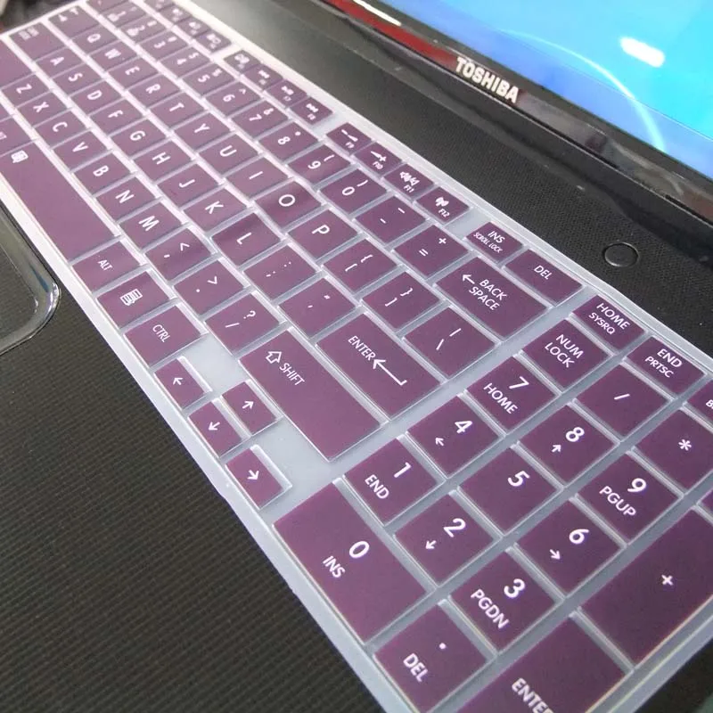 Силиконовая накладка на клавиатуру для ноутбука Toshiba Satellite C55D B5102 C850 C855 C870 C875 L850 L855