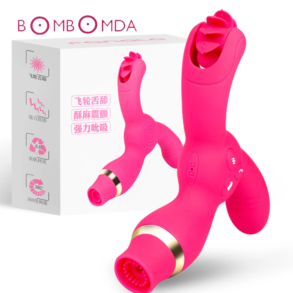 Вибратор для языка Женский фаллоимитатор Стимуляция клитора эротические секс