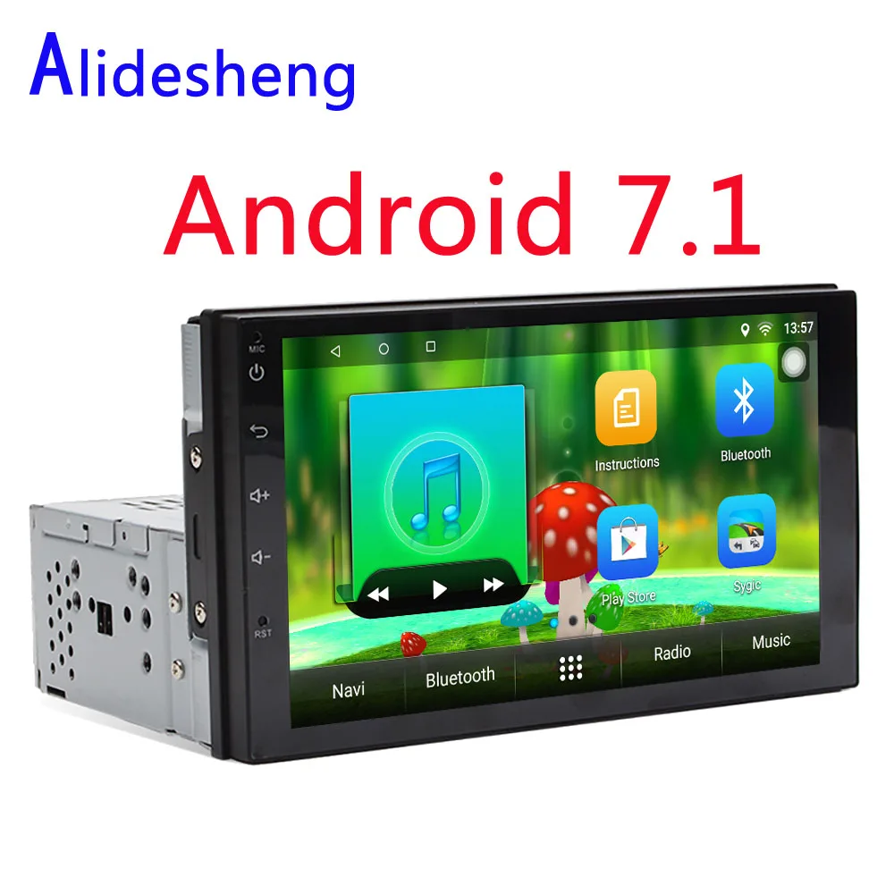 Универсальный мультимедийный плеер 1din с Android 7 1 DVD GPS стерео радио аудио для Toyota
