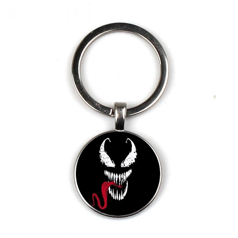 

Venom deadly guardian keychain cabochon glass key chain fashion bag car keychain