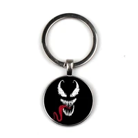venom deadly guardian keychain cabochon glass key chain fashion bag car keychain
