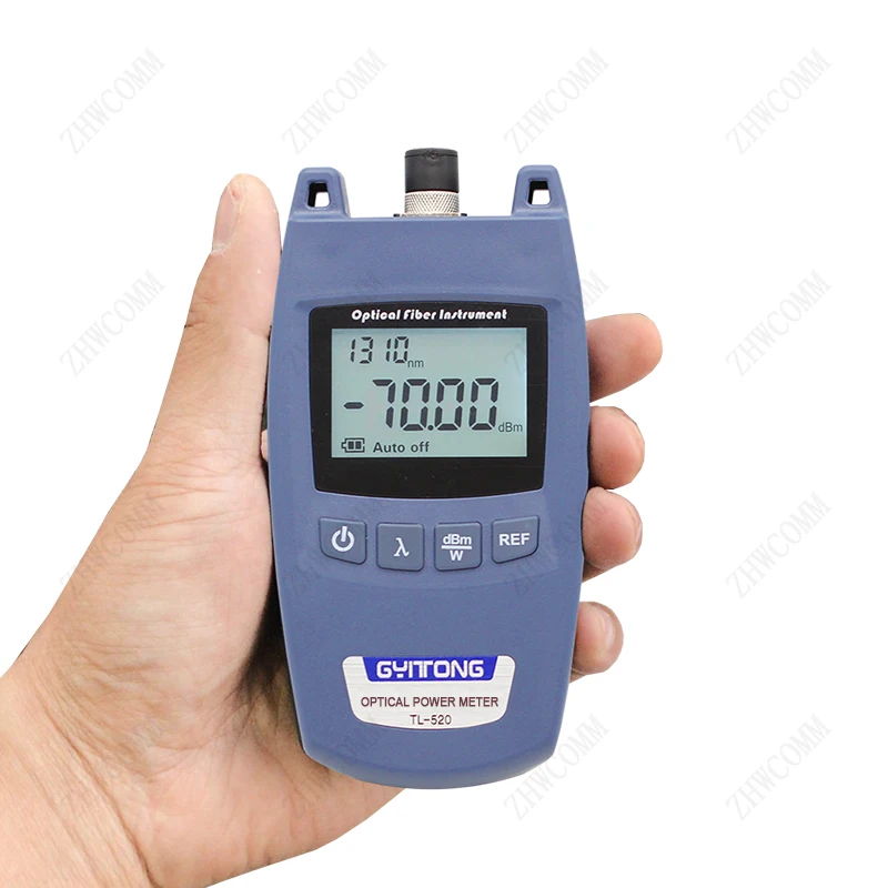 ZHWCOMM высокое-Точный оптический измеритель мощности TL-520 -70 ~ + 10 дБм тестер SC/FC