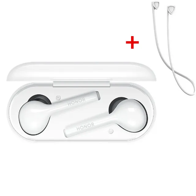 huawei Honor FlyPods Lite, молодежная версия, беспроводные наушники, Bluetooth 4,2, водонепроницаемые с микрофоном, Hi-Fi, сенсорные беспроводные наушники - Цвет: White add Rope