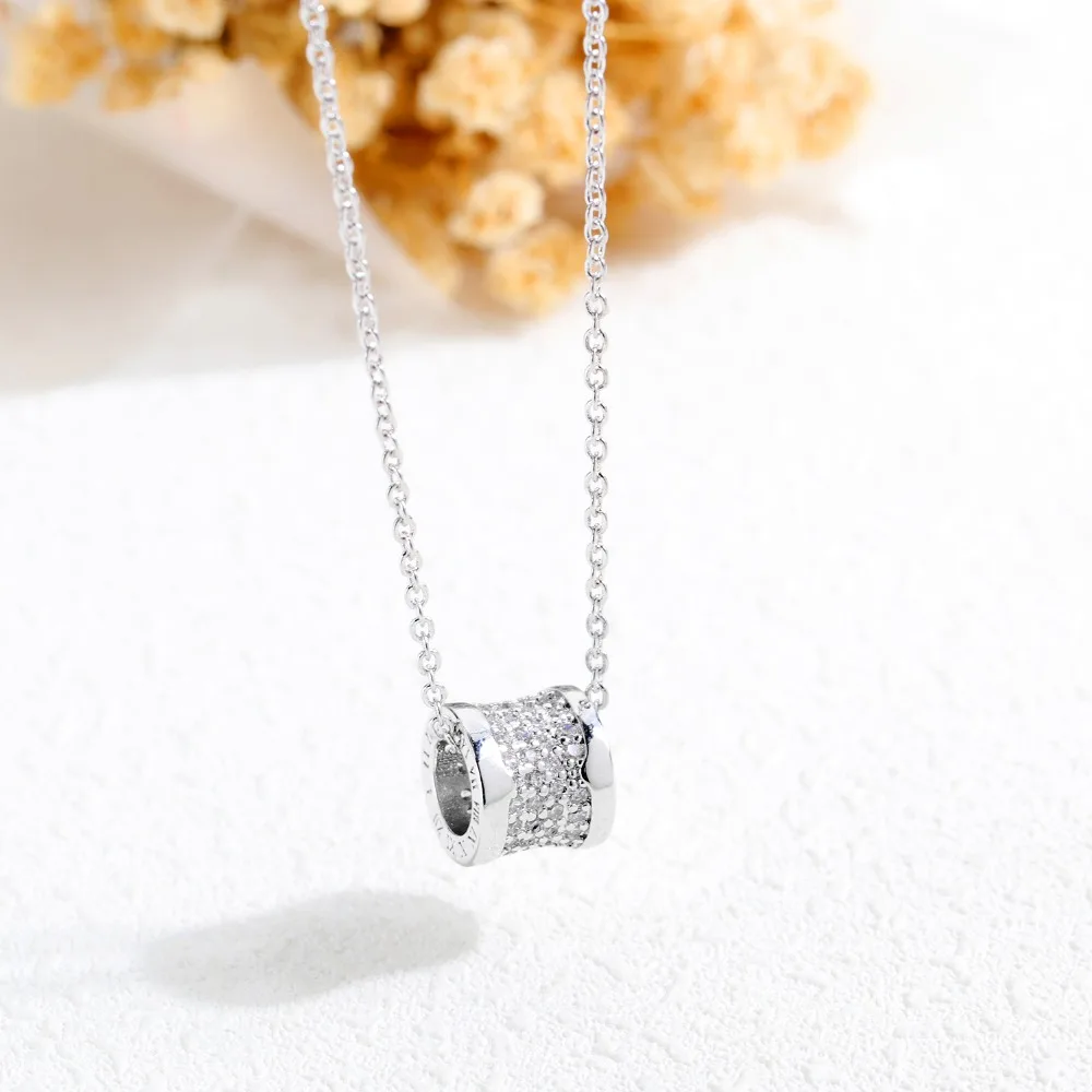 Rose gold wide-brimmed ladies wedding pendant necklace jewelry fashion stainless steel crystal 3-KX700 | Украшения и аксессуары