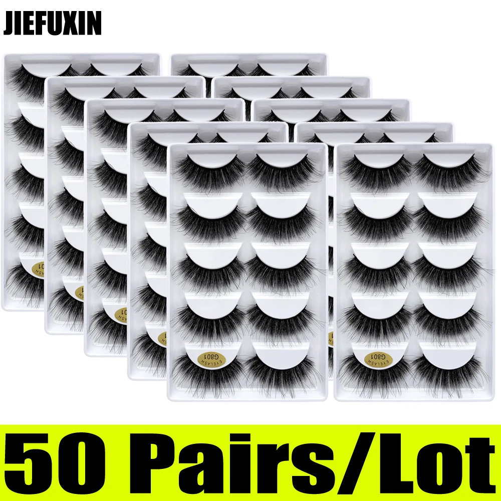 50 пар 3d норковых ресниц оптовая продажа 10 коробок натуральные длинные накладные