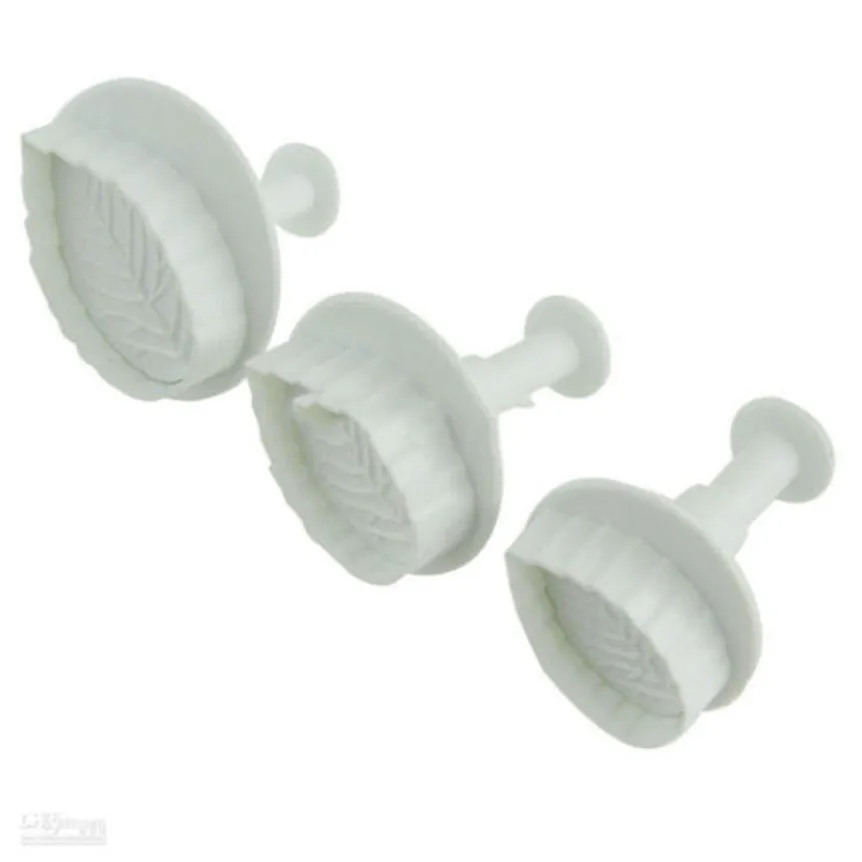 3pcs DIY Tree leaf Press Molding Foil Mold Silicone Cake Decor Fondant 3D Leaves Mould drop shipping | Дом и сад