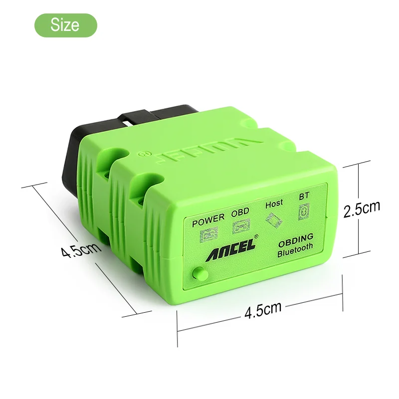 Ancel AN100 V1.5 ELM327 Bluetooth для телефона Android планшет ноутбук сканер инструмент OBD 2 OBD2 V 1 5