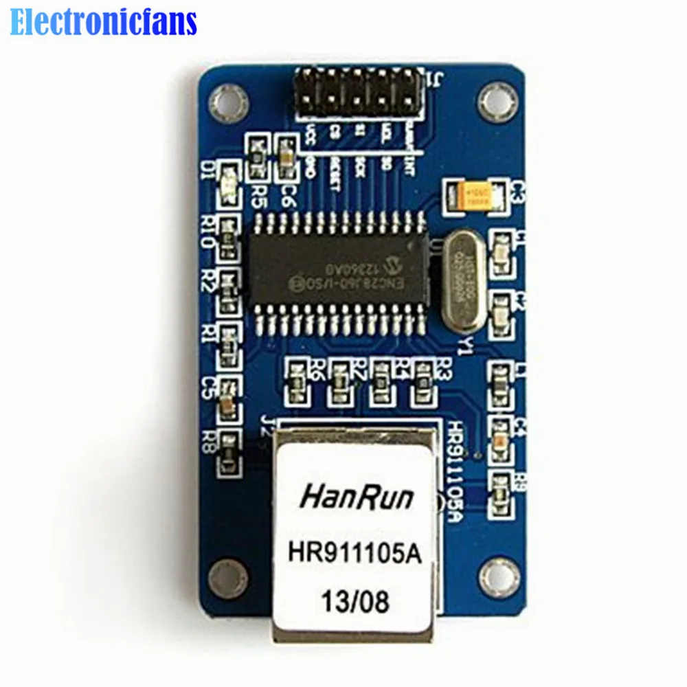 10 Шт. SPI ENC28J60 Ethernet LAN Сетевой Модуль Для Arduino 51 AVR PIC STM32 LPC С 25 МГц Кристалл Интерфейс