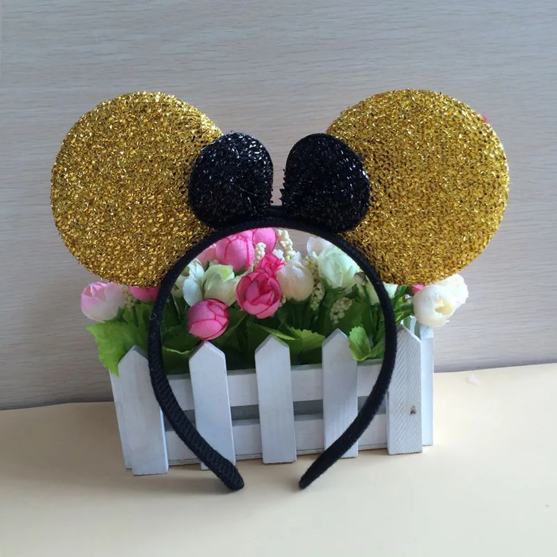 Disney Микки Маус мультяшная голова милые обруч уши Детская повязка на голову подарок для девочки вечерние головные уборы косплей головной убор косметическая игрушка