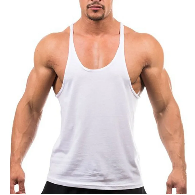 Бодибилдинг бренд майка для мужчин Стрингер фитнеса без рукавов рубашка