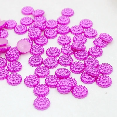 rose 144pcs Новинка 144 шт./лот белый AB Цветок с плоской задней поверхностью полукруглый искусственный жемчуг бисер 8 мм Камея Кабошон бусины Diy ювелирных изделий - Цвет: rose 144pcs