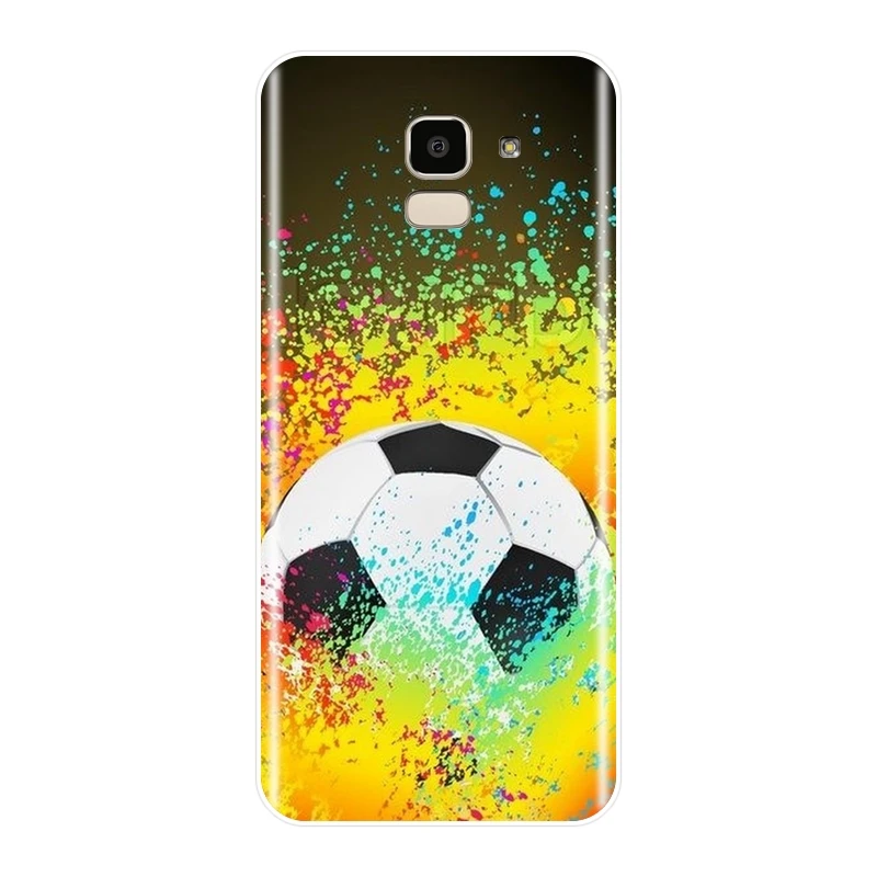Футбол мягкий чехол для телефона из силикона Samsung Galaxy J2 J5 J7 Prime J4 J6 J8 плюс 2018 задняя