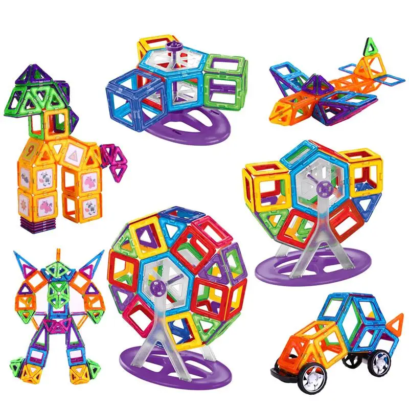 

In STOCK Toy Bricks 138 pcs More 3D MAGNETIC BUILDING TOY Magnetic Block Building DIY Toy Bricks Kids Toys Children's Day