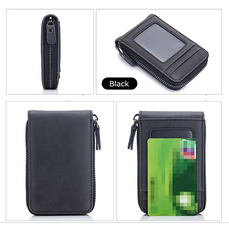 RFID кошелек для кредитных карт Porte Carte из натуральной кожи держатель и фотографий