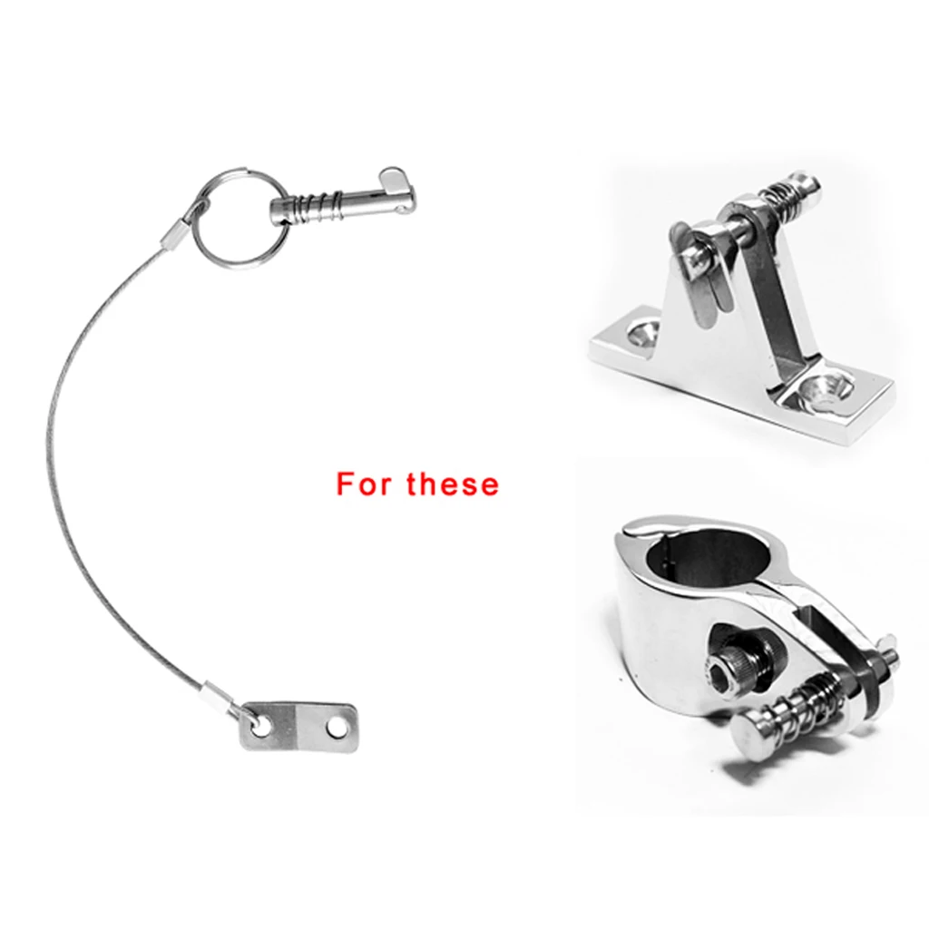 Pack 4 Quick Release Pin with Lanyard Marine Boat Yacht Top Deck Hinge Fitting Accessories High polished head side | Автомобили и
