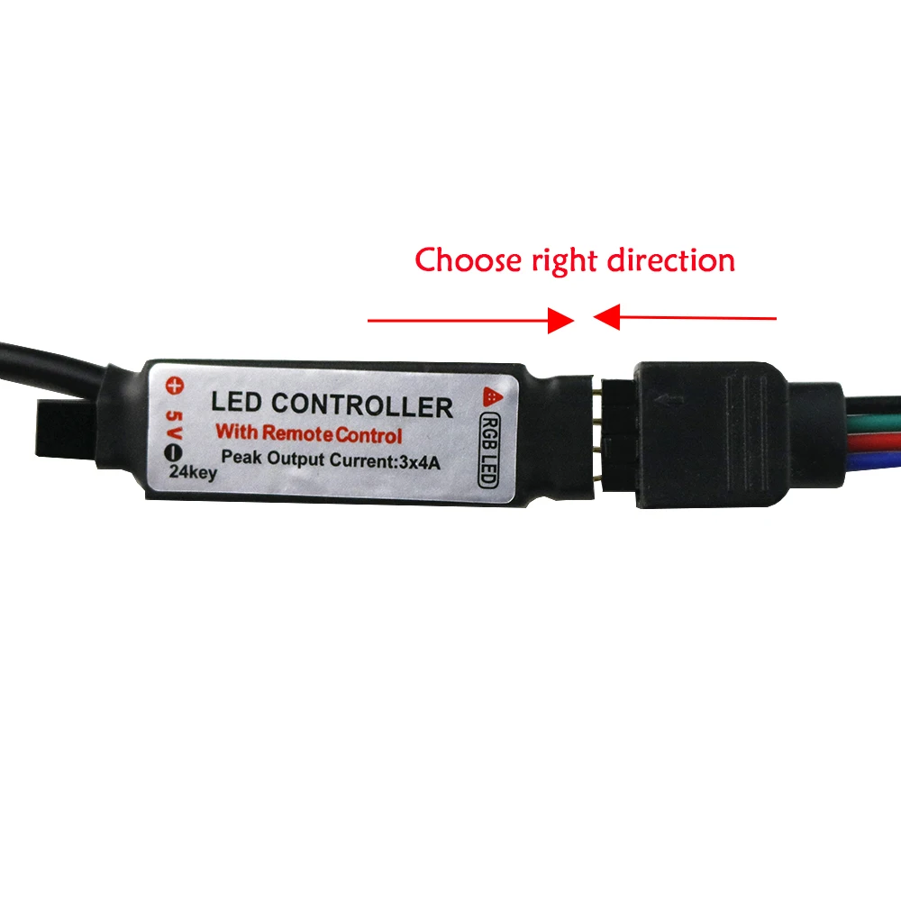 

USB RGB Controller 5V Mini Wireless Remote Controller 4pin DC5V 5050 3528 RGB Led Strip Light 17Keys 24Keys 44Keys Optional JQ