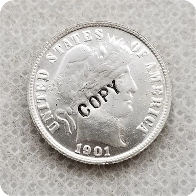 США 1901 S Парикмахерская Liberty Head Dime копия памятных монет Реплика медаль