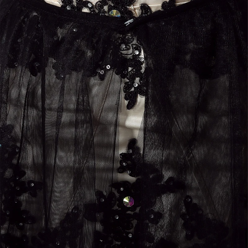 Элегантное Черное вечернее платье русалки со съемной юбкой милое вечернее платье с аппликацией из бисера длинное торжественное платье для выпускного вечера