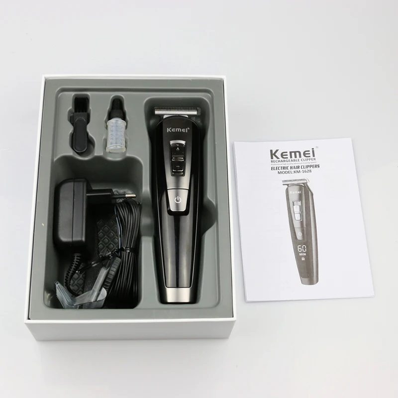 Kemei-1628 профессиональный электрический триммер для волос аккумуляторная машинка для стрижки волос Мужская Беспроводная Машинка для стрижки волос триммер Стрижка