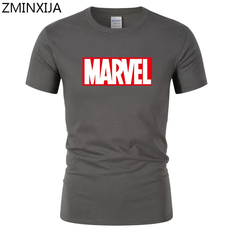 2018 Новая мода MARVEL Футболка мужская хлопковая с короткими рукавами Повседневная