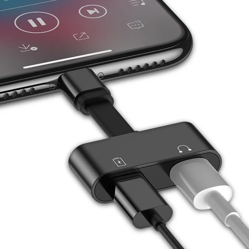 Mindzo 2 в 1 для адаптера Lightning iPhone 7 зарядный адаптер 8 Plus X Зарядное устройство