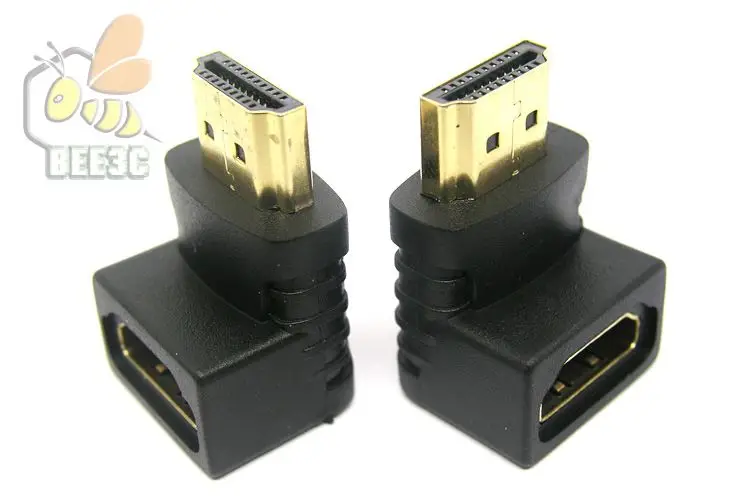 HDMI совместимая с HDTV A/A F/M 90 градусов изогнутая Угловая головка 270 угловая вилка для