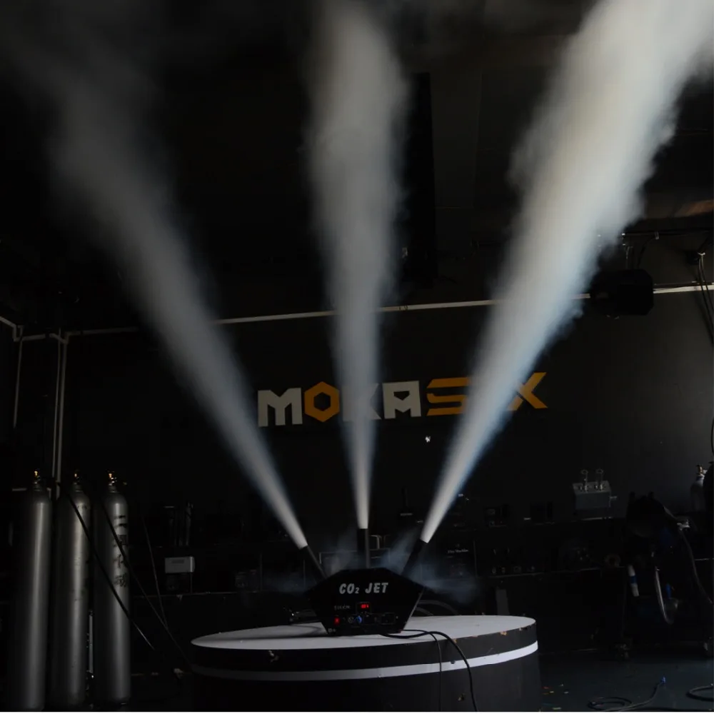 2 шт./лот 3 головки CO2 Jet DMX контроль спецэффектов Cryo Co2 Fog Machine Оборудование для DJ