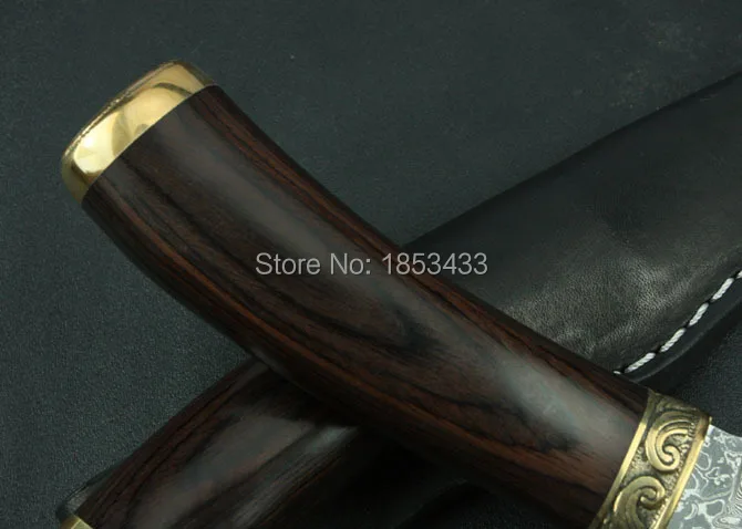 SK019 дамасский стальной нож лезвие охотничий медная ручка ручной работы кованый |