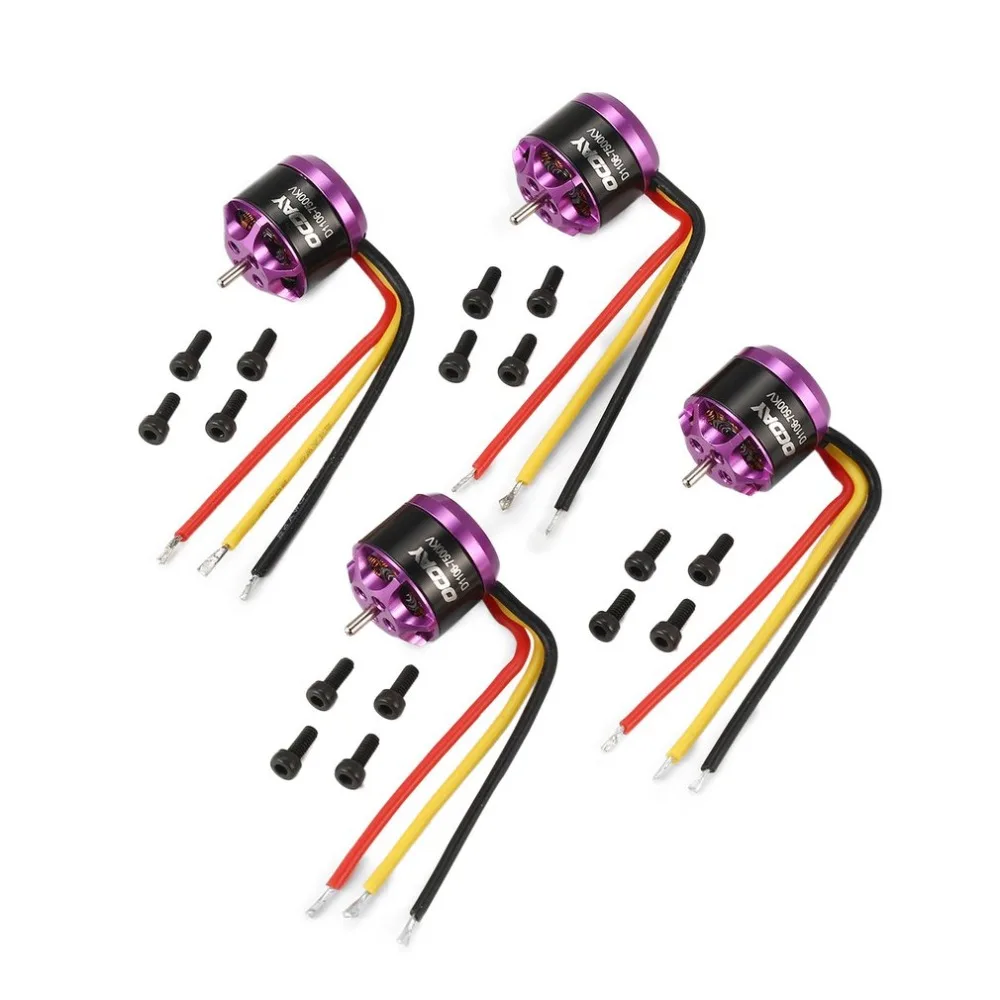 4 шт. бесщеточный двигатель OCDAY 1106 7500KV FPV RC гоночный Дрон DIY 3-4S бесщеточные двигатели для радиоуправляемого квадрокоптера