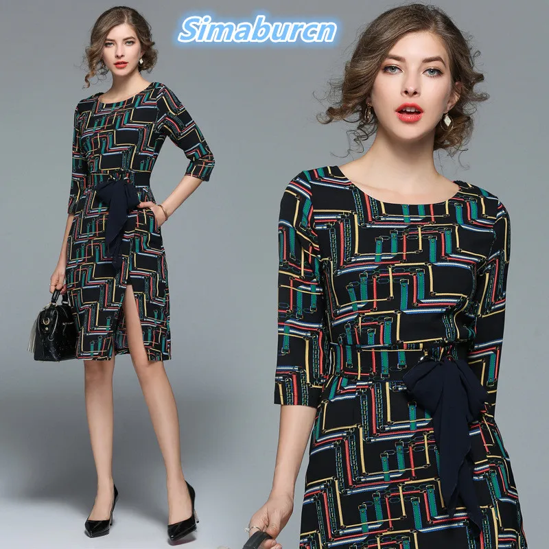 Женское весеннее платье модель 2018 года Брендовое пикантное осеннее в