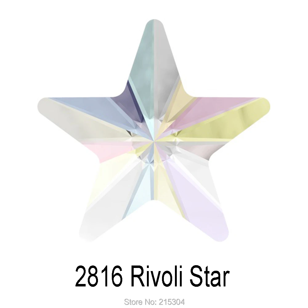 Кристаллы Swarovski Rivoli Star (2816) AB (без горячей фиксации или фиксации) железные (5 мм)
